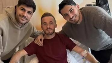 Uğurcan Çakır ve Eren Elmalı, ameliyat olan Edin Visca'yı ziyaret etti