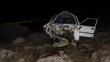 Kahramanmaraş'ta devrilen otomobilin sürücüsü ile eşi öldü