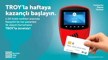 Nevşehir'de TROY Kart Sahiplerine Ücretsiz Ulaşım Fırsatı