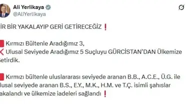 Gürcistan'da Yakalanan Suçlular Türkiye'ye İade Edildi