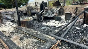 Bozcaada'da Otel Yangını