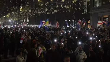Gürcistan'da AB Müzakere Protestosu