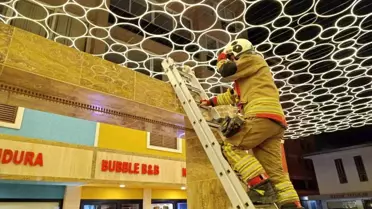 İskenderun'da Duvar Arasına Sıkışan Kedi İtfaiye Ekipleri Tarafından Kurtarıldı