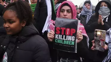 Berlin'de Filistin Destek Gösterisi