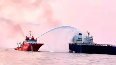 Kandıra açıklarında gemide yangın