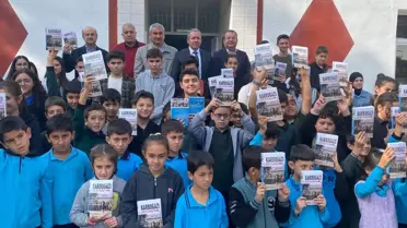 Karboğazı Destanı kitabı yayınlandı... İlk kitabı okuduğu okula armağan etti