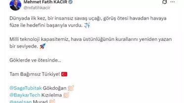 Bayraktar KIZILELMA Dünyada Bir İlke İmza Attı