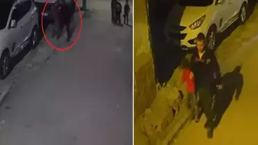 Başını otomobile çarptığı çocuğu yere fırlattı! Dehşet anları kamerada