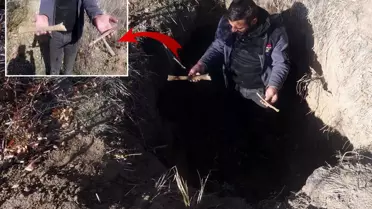 Define avcıları tarihi mezarlığı talan edip, kemikleri çıkarmış