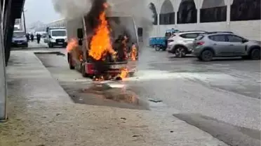 Düzce'de Özel Halk Otobüsü Yangını