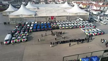 Kastamonu'da 84 araç, törenle emniyet ve jandarmaya tahsis edildi