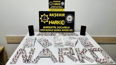 Akşehir'de Uyuşturucu Operasyonu: 1400 Hap Ele Geçirildi