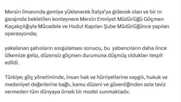 Mersin'de 44 Düzensiz Göçmen Yakalandı