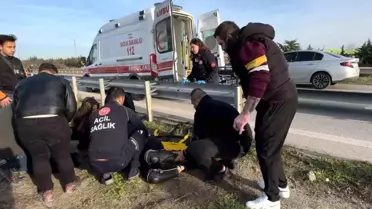 Edirne'de Motosiklet Kazası: Üniversite Öğrencisi Ağır Yaralı