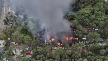 Fethiye'de Kamp Alanında Yangın