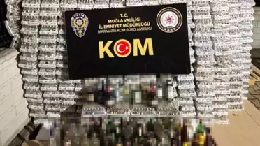Marmaris'te 4 Bin Litre Kaçak İçki Ele Geçirildi