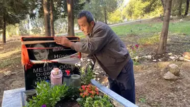 Motosikletle okula götürdüğü kızını kazada kaybetti, mezarına diktiği çiçeklere hırsızlar musallat oldu