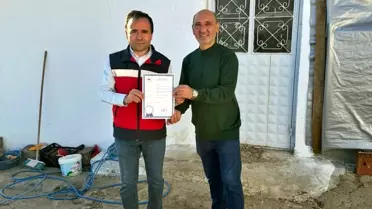 Simav'da Yumurtacı İşletmeye Onay Belgesi