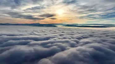 Sis Bulutu Dronla Görüntülendi