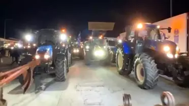 Yunan Çiftçilerin Protestosu Sınırda Aksamalara Yol Açtı