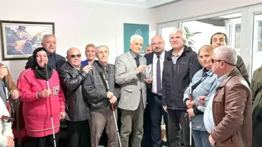 Atakum'dan görme engellilere 'beyaz baston' desteği