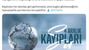 Emine Erdoğan'dan, 'Dünya Su Kayıpları Günü' paylaşımı