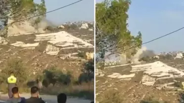 İsrail, harita paylaşıp 'vuracağız' dediği Lübnan'a saldırdı! İşte bölgeden gelen ilk görüntüler