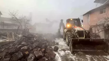 Kış ortasında evsiz kaldılar