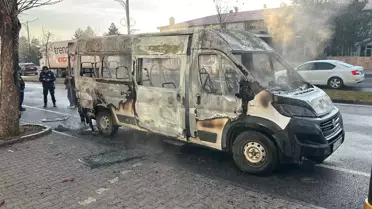 Sivas'ta Minibüs Yangını