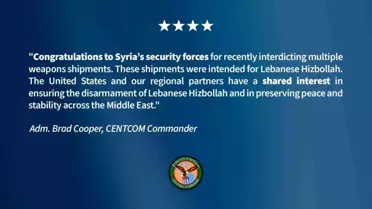 CENTCOM'dan Suriye Güvenlik Güçlerine Tebrik