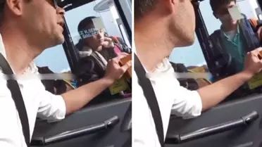 Yürekleri ısıtan görüntüler! Otobüs şoförü yaptığıyla alkış aldı