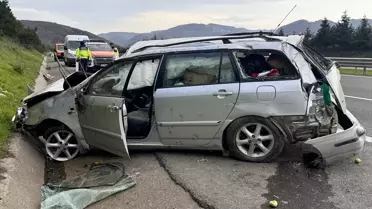 Düzce'de Otoyolda Kaza: 2 Yaralı