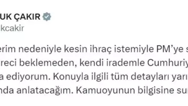 Hasan Ufuk Çakır CHP'den İstifa Etti