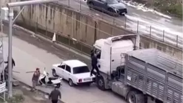 Samsun'da Tır Şoförüne Sopalı Saldırı