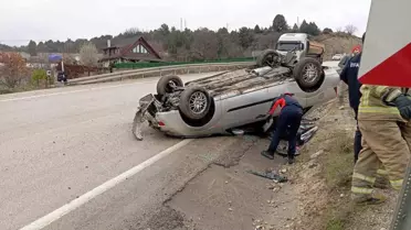 Takla Atan Araçtan Kurtulan Sürücü