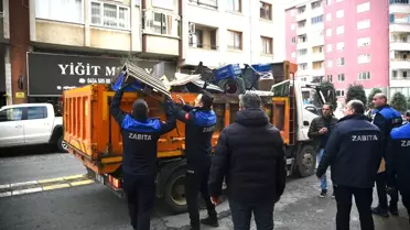 Giresun'da İşyeri Önleri Temizlik Yapıldı