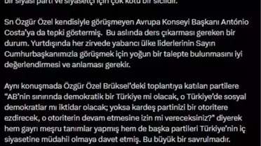 Ömer Çelik'ten Özgür Özel'e Sert Tepki