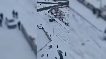 Malatya'da Kar Kazaları Kamerada
