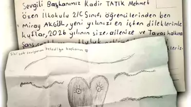 Küçük Miray'ın yeni yıl mektubu Başkan Tatık'ı duygulandırdı