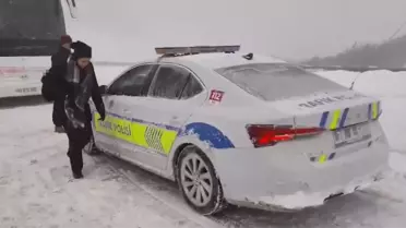 Erciyes'te Tur Otobüsü Mahsur Kaldı