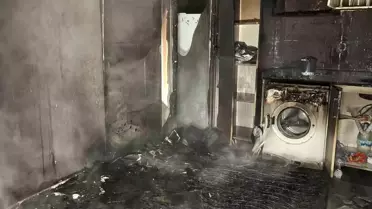 Alanya'da Apartman Dairesinde Yangın