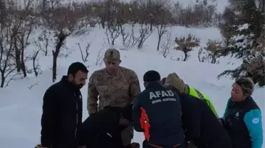 Kar Yağışında Mahsur Kalan İşçi Kurtarıldı