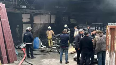 Sultanbeyli'de İmalathanede Yangın Paniği