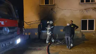 İnegöl'de Evde Yangın Çıktı