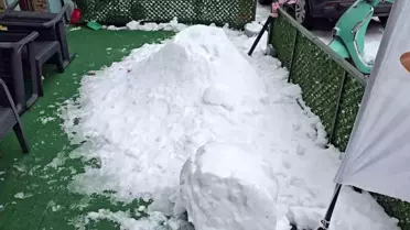 Zonguldak'ta pes dedirten olay; 'Bana çarptı' deyip kardan adamı dövdüler