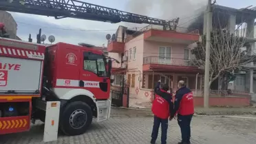 Burhaniye'de Ev Yangını