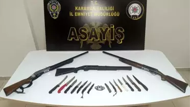 Karaman'da Uyuşturucu ve Silah Ele Geçirildi