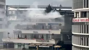 Bolu'da elektrik kaynaklı çıkan baca yangını, etrafı dumana boğdu