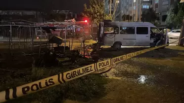 Bursa'da Yangın: Baraka ve Minibüs Zarar Gördü