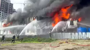 Esenyurt'ta İnşaat Alanında Yangın